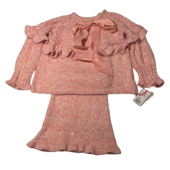 Elegant Pink Ruffled Skirt - Picture 2 of 3